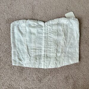 New with tags Altar’d state eyelet hook & eye strapless corset top with smocking